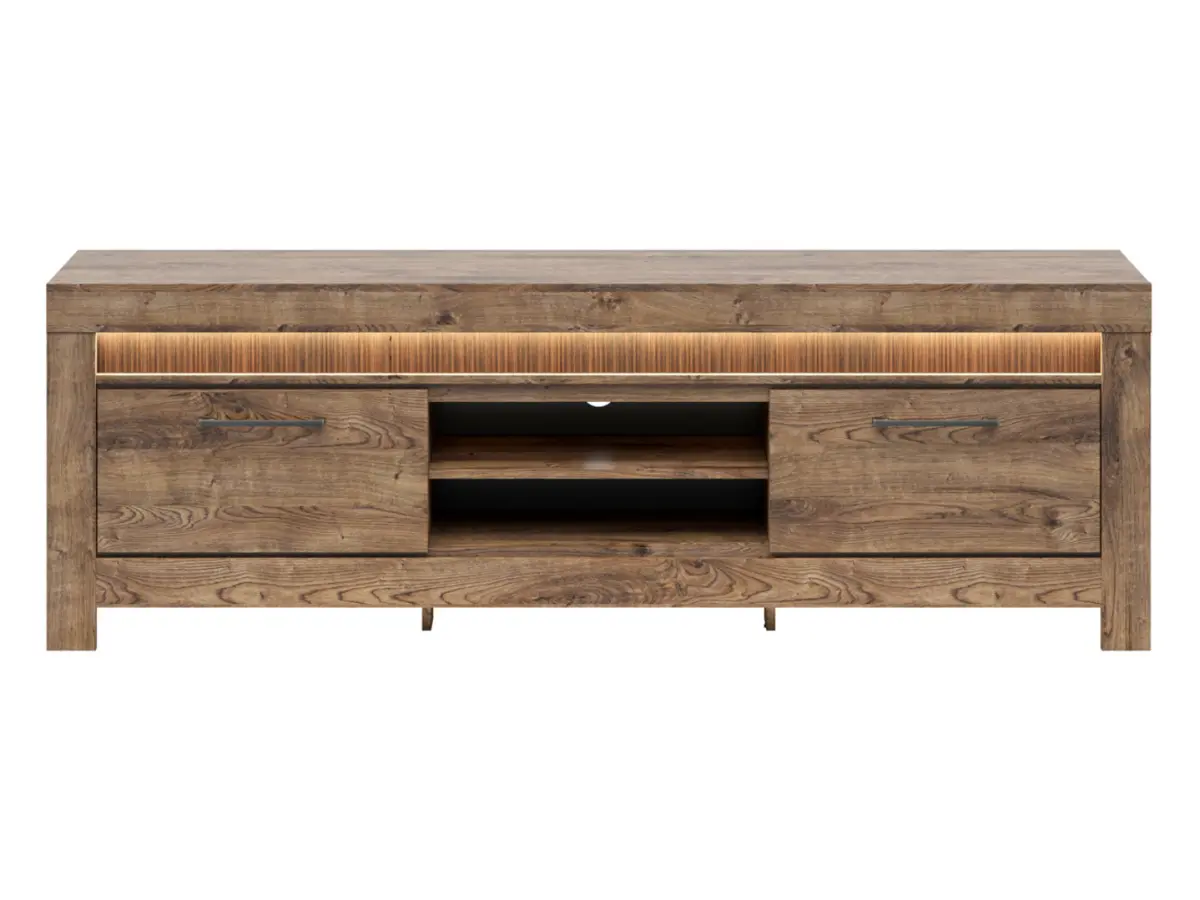 Mueble RTV Torin 180 cm con 2 puertas y estantes roble ribbeck