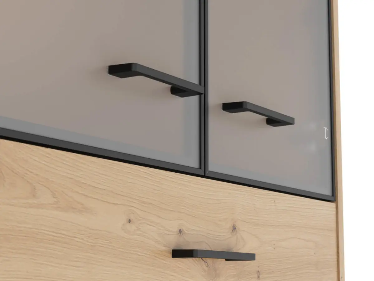 Стеллаж Space Office 80 см с 2 дверцами 2 ящиками и 2 полками дуб артизан