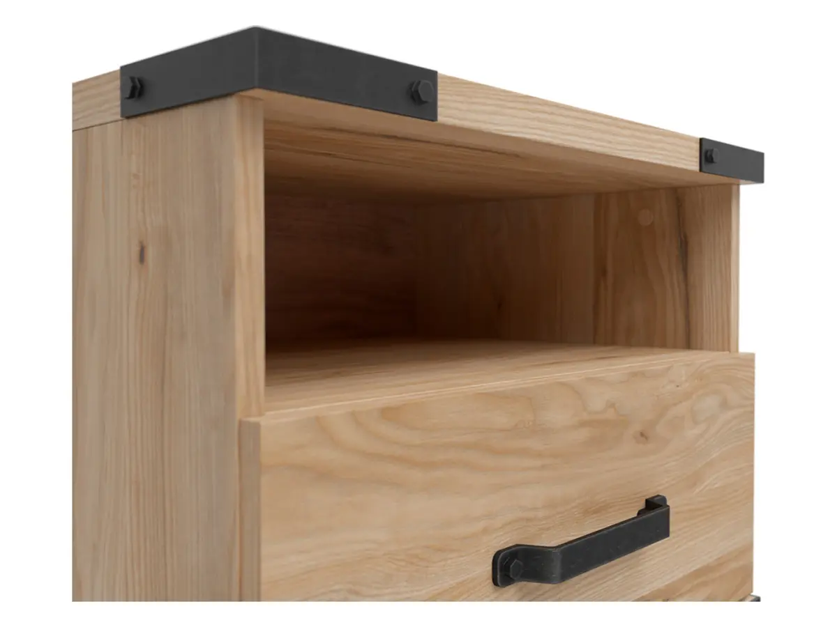 Mesita de noche Lara 50 cm con cajón fresno belarus