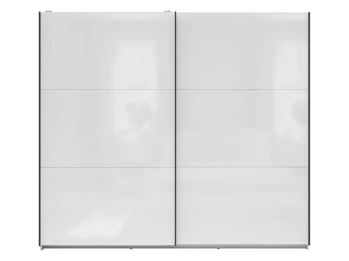 Armario de puertas correderas Tetrix 220 cm blanco brillo