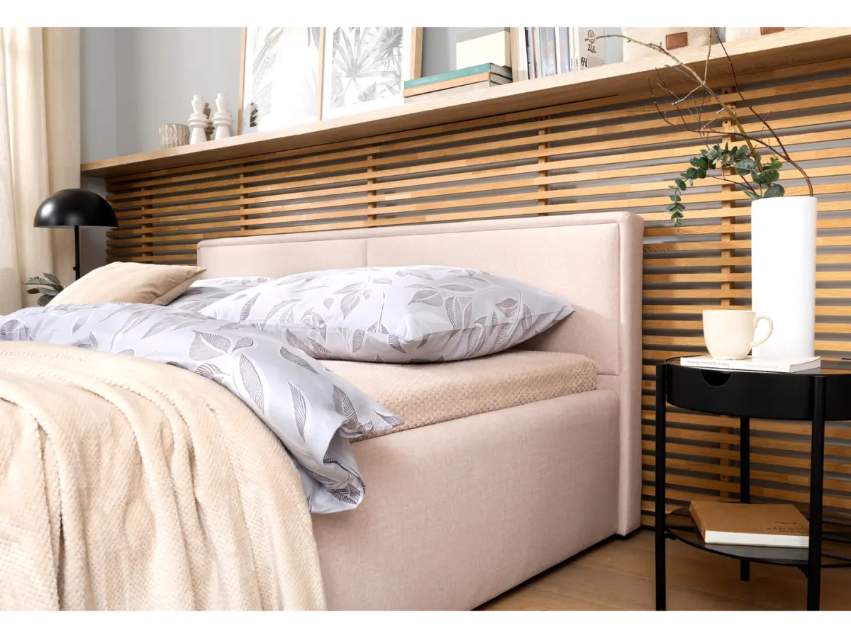 Cama tapizada Nedin 160x200 beige
