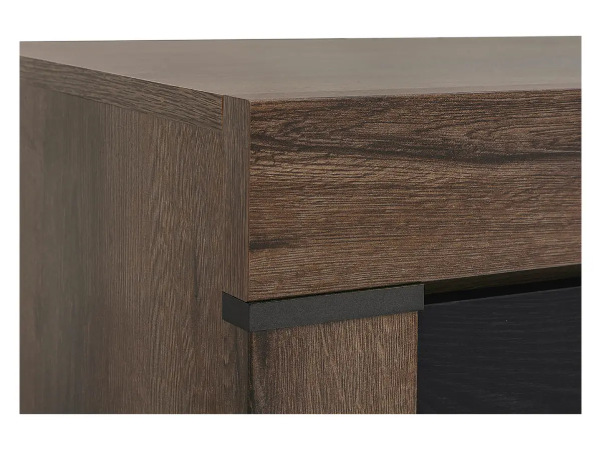 Vitrina Balin 101 cm con 2 puertas roble monastery/roble negro