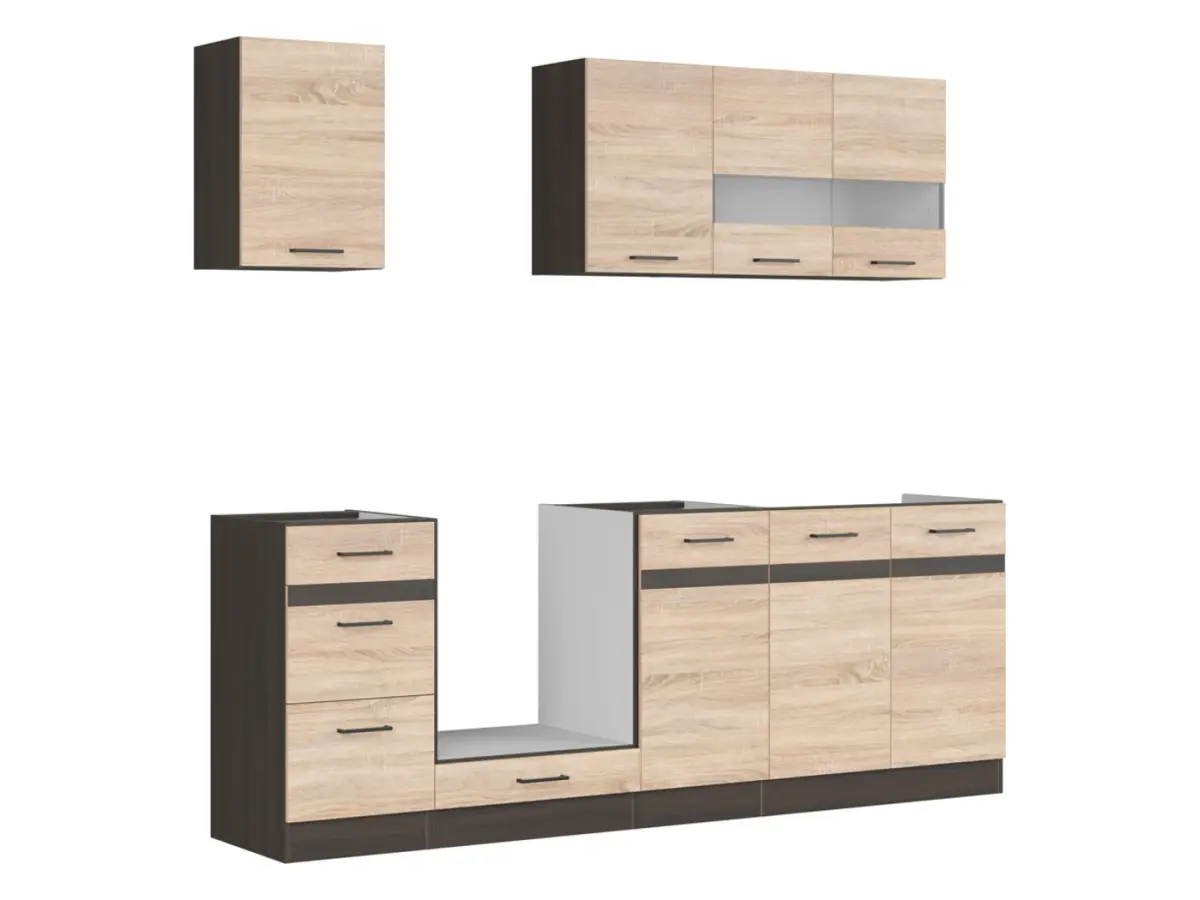 Кухонний комплект Junona Line 220 см дуб сонома