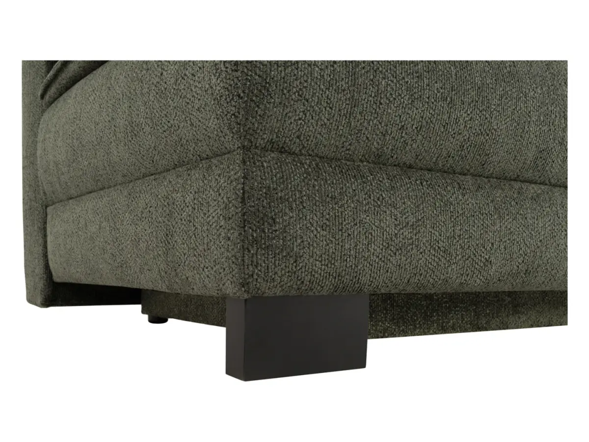 Sofá de tres plazas Lindon convertible con arcón chenilla verde