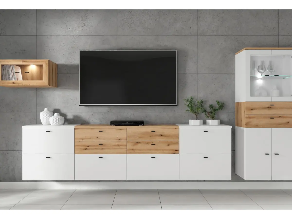 Vitrina System 64 de 2 puertas blanca