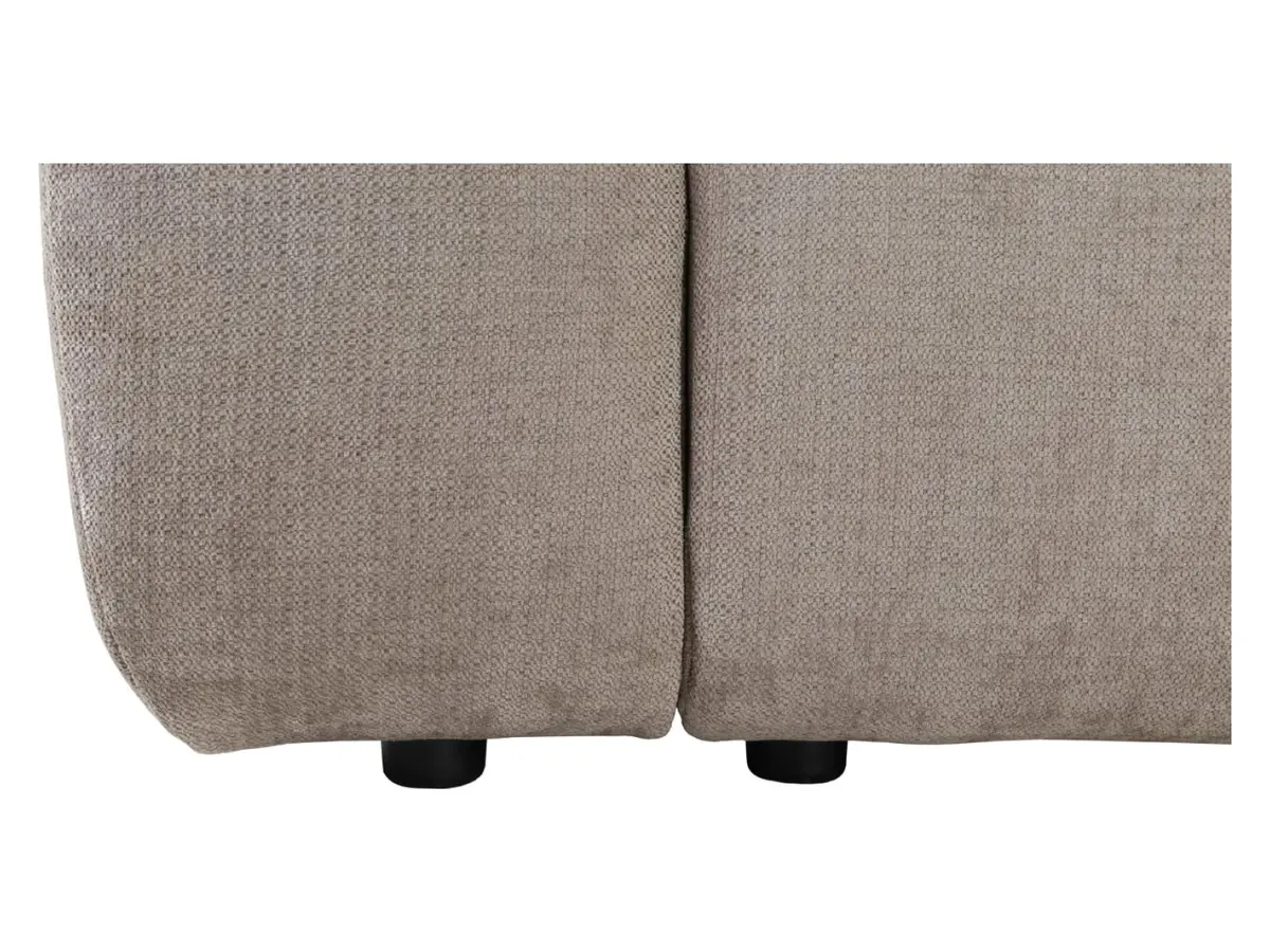 Sofá rinconera derecho Chill_Me convertible con arcón de chenilla marrón