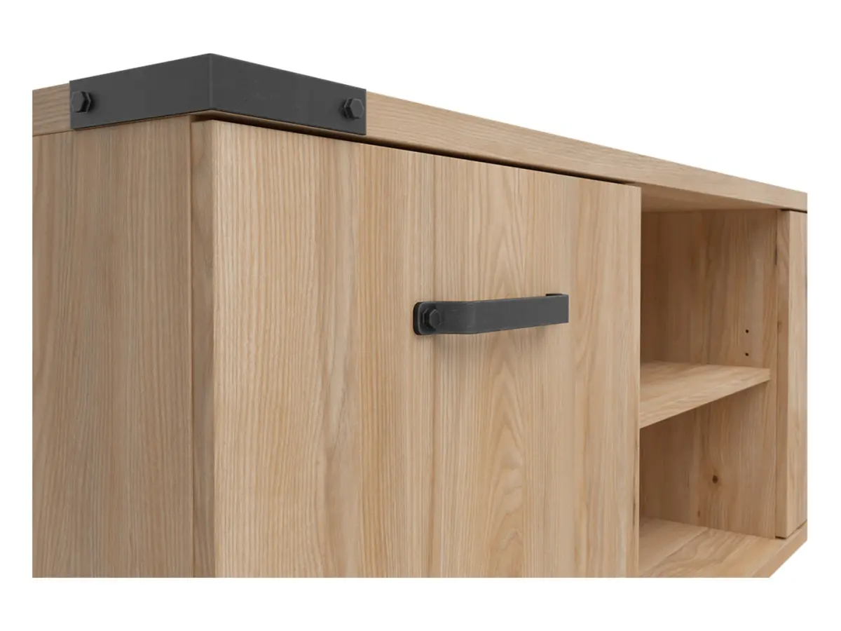 Mueble RTV Lara 150 cm con 2 puertas y estante fresno belarus