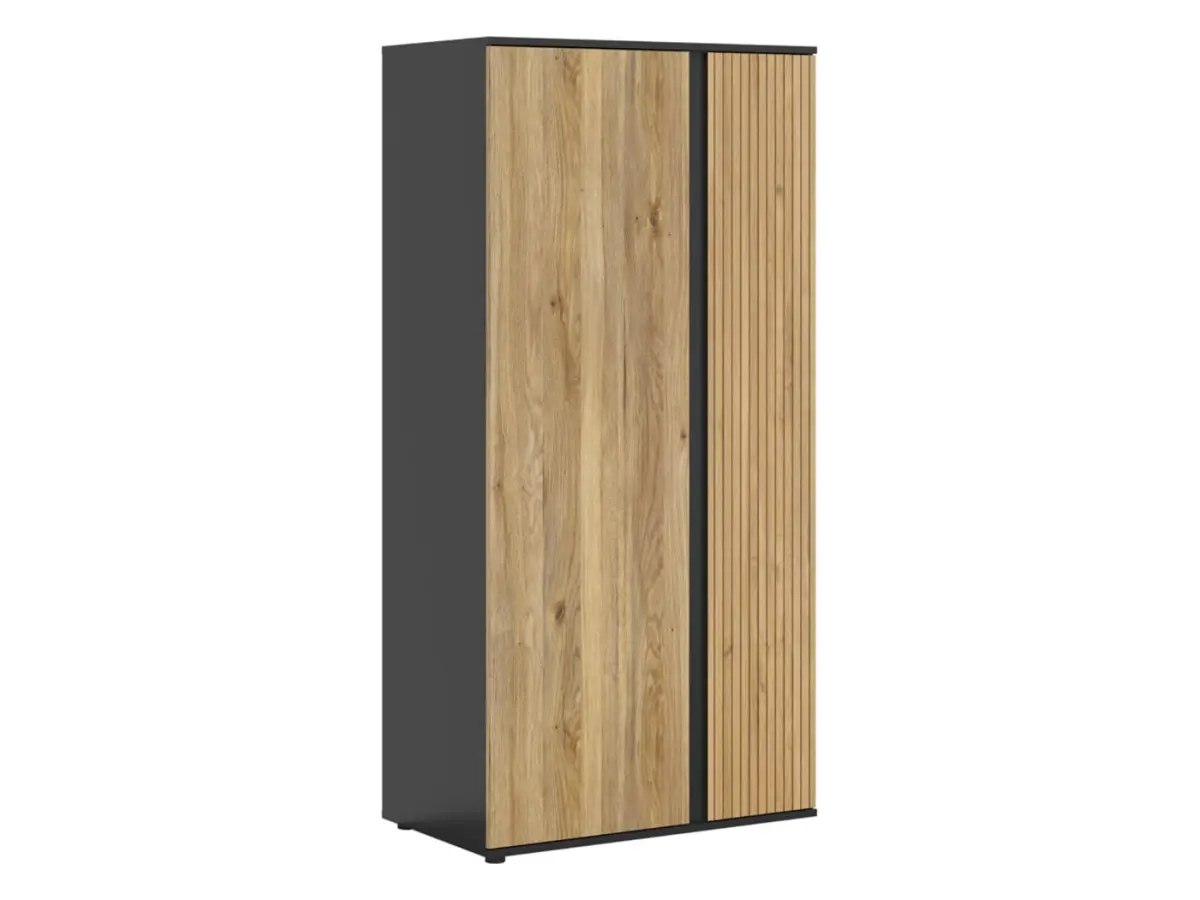 Armario de dos puertas Luen 95 cm roble tegola/roble mauvella