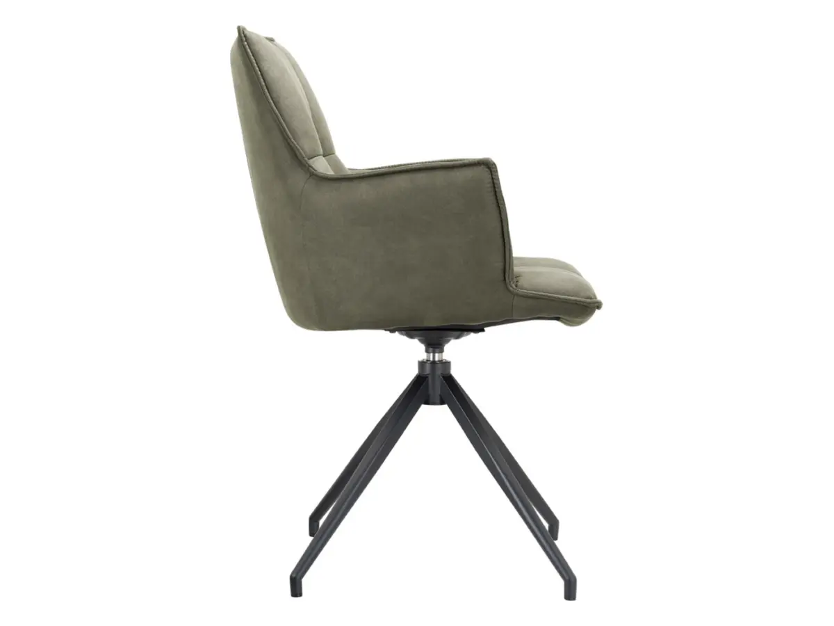 Стілець м'який Osaka поворотний екошкіра оливковий