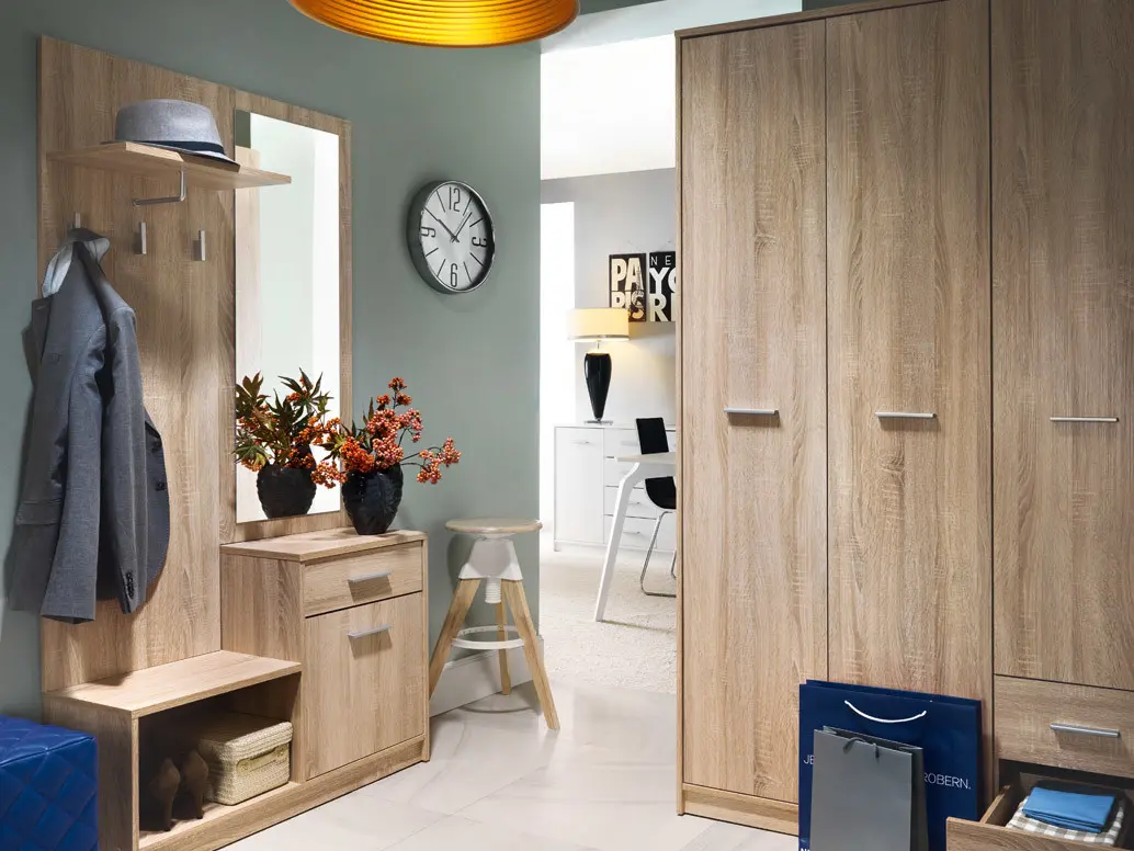 Conjunto de recibidor Nepo Plus 90 cm roble sonoma