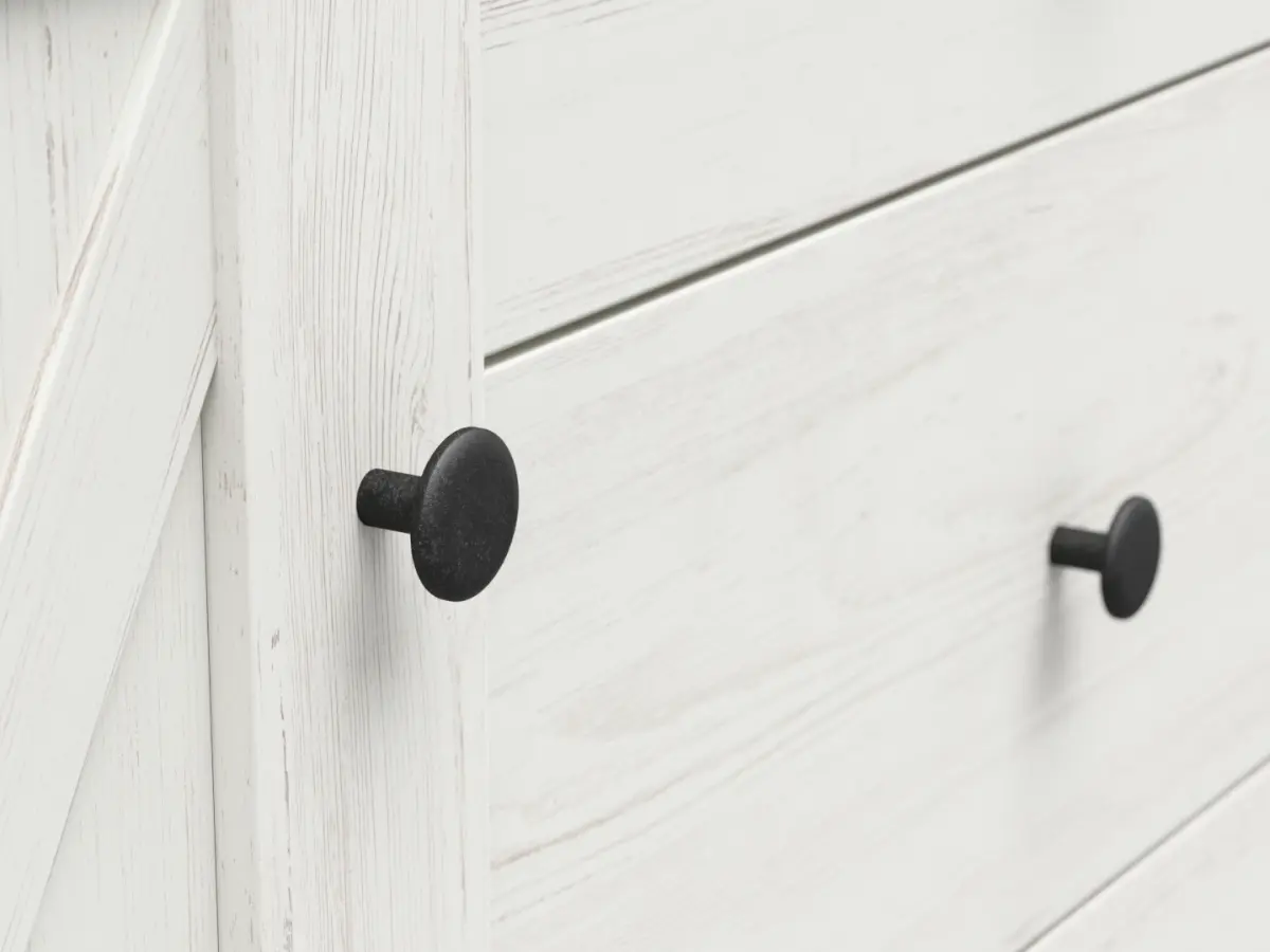 Cómoda Frija 153 cm con 2 puertas y 4 cajones pino andersen blanco