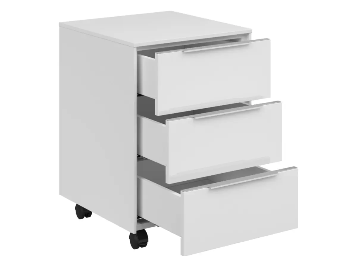 Cajonera de oficina Nevada 40 cm con 3 cajones blanca