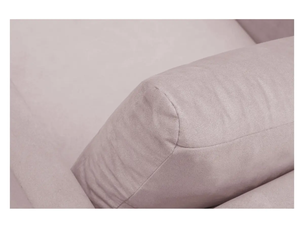 Sofá individual Bunio convertible con arcón rosa