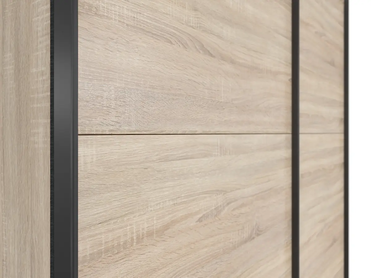 Armario de puertas correderas Tetrix 153 cm roble sonoma