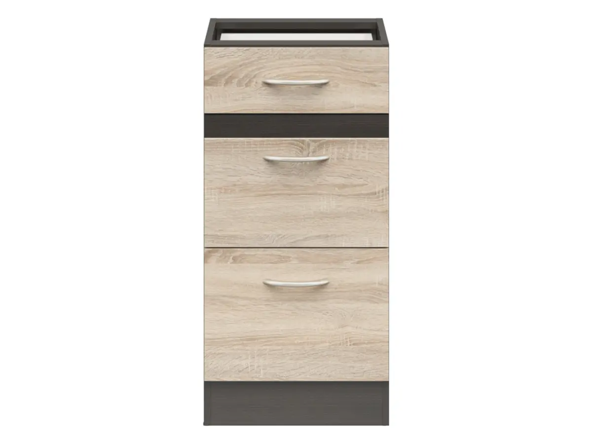 Mueble bajo de cocina Junona Line 40 cm con cajones roble sonoma