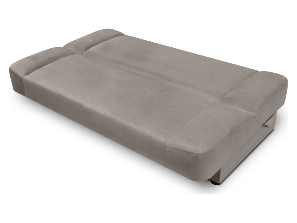 Sofá cama de tres plazas Lami con arcón taupe