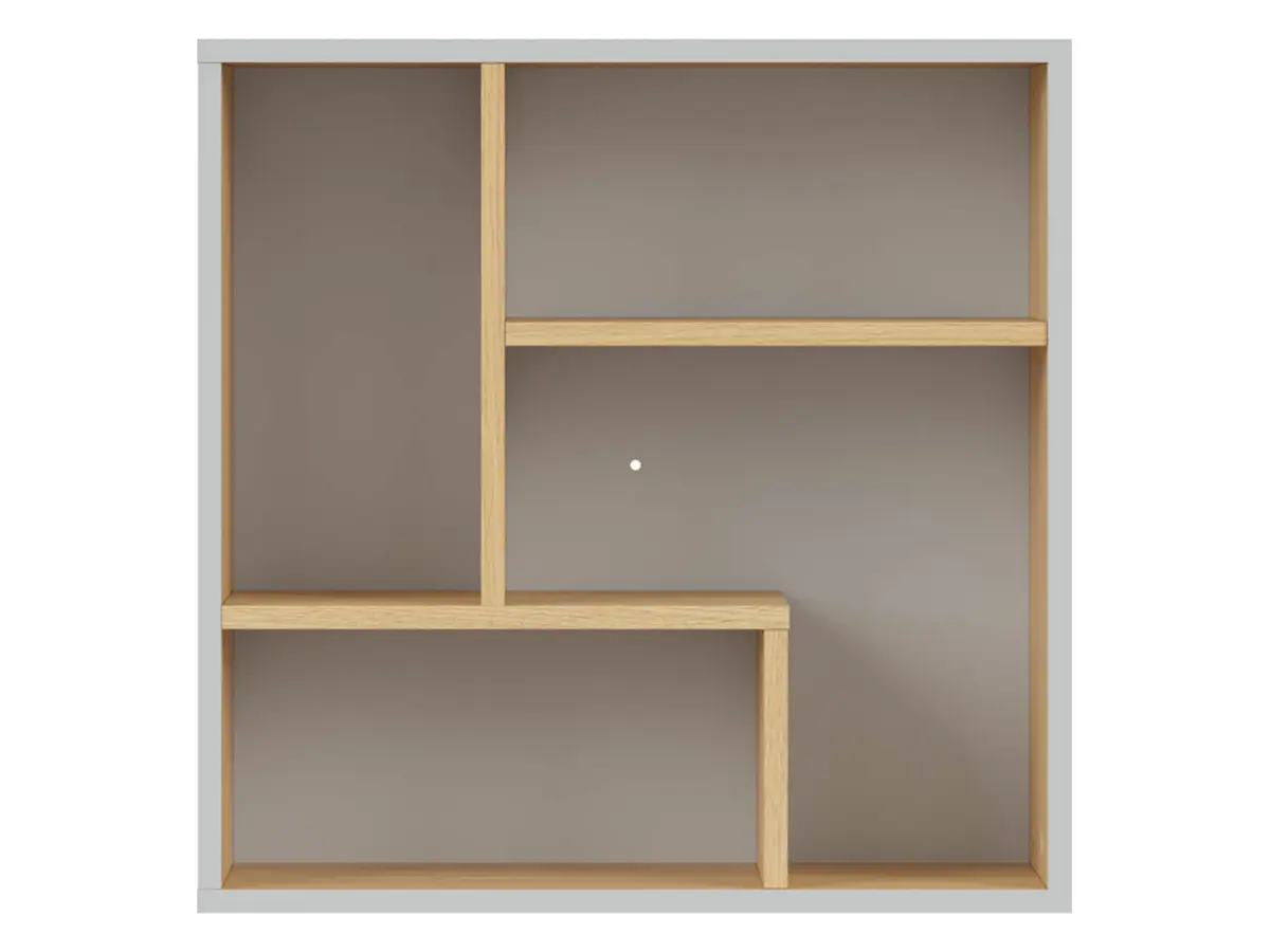 Estante de pared Nandu 56 cm gris claro/roble polaco