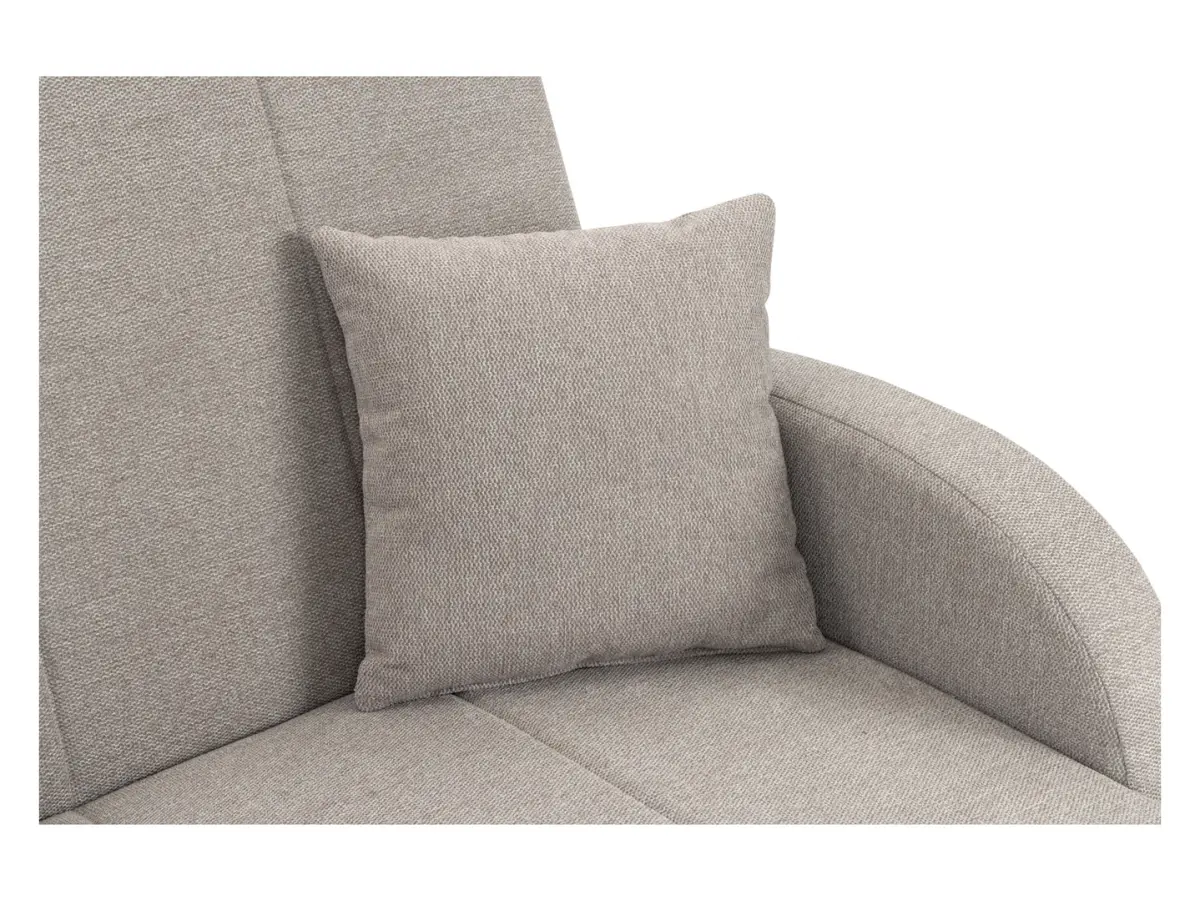 Sofá cama de dos plazas Poli con arcón beige