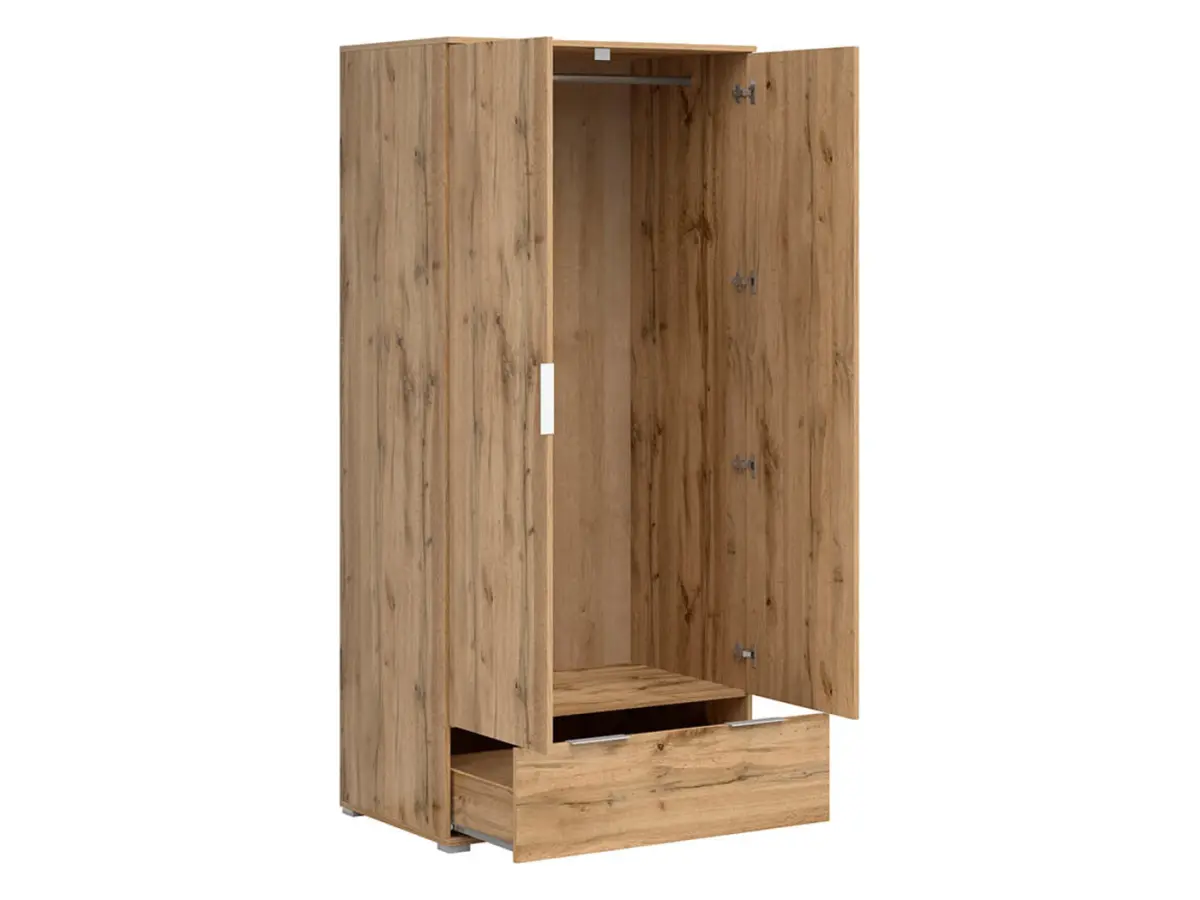 Шафа дводверна Zele 90 см з шухлядою дуб вотан