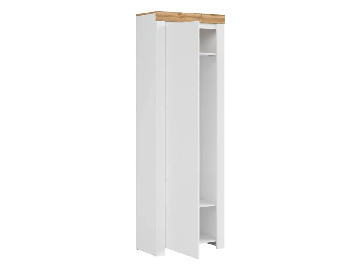 Estantería Holten 67 cm con puertas blanco brillo