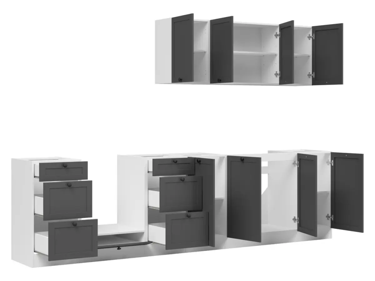 Conjunto de cocina Junona Line 300 cm grafito