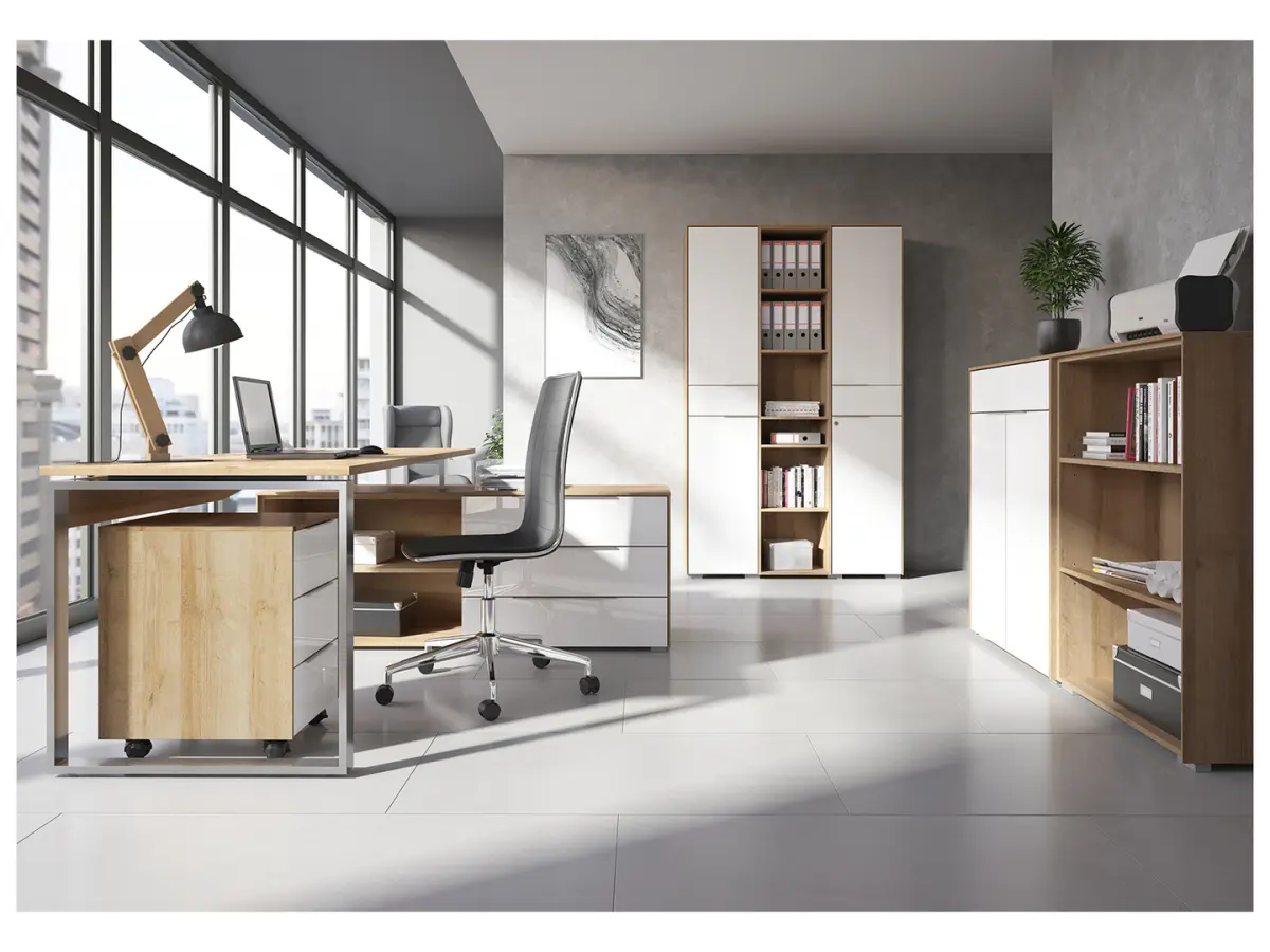 Office pedestal Nevada 40 cm with 3 drawers riviera oak