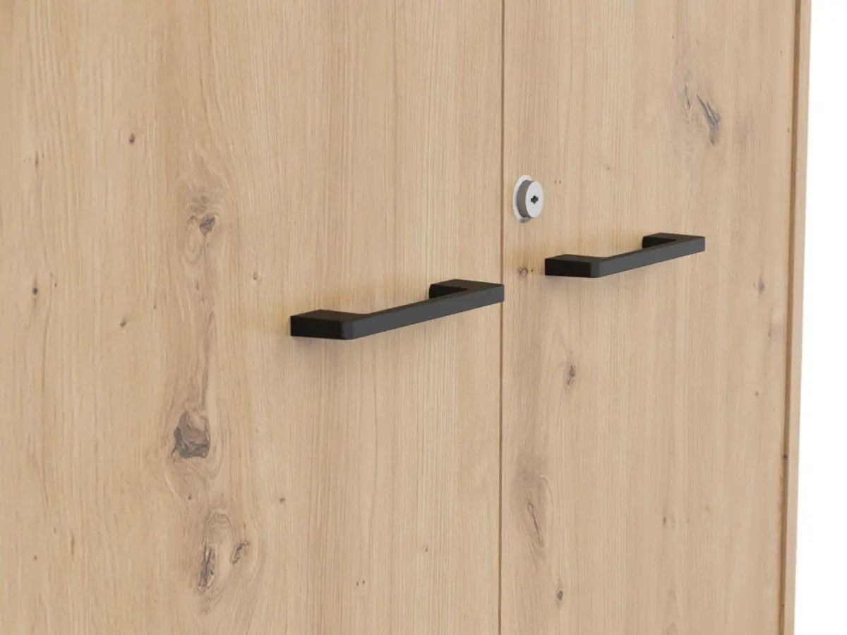 Librería con cerradura Space Office 80 cm con 2 puertas roble artisan