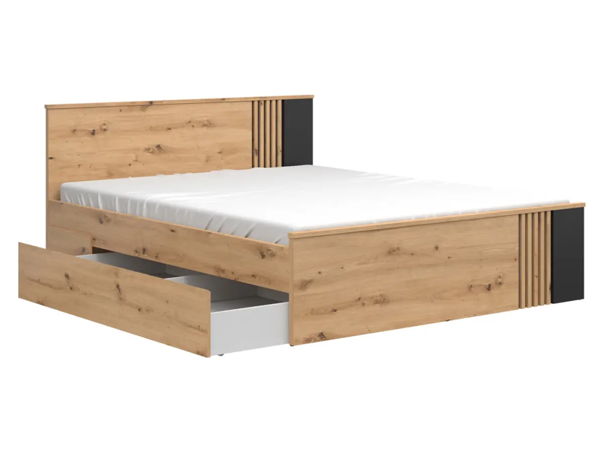 Cama Vabres 160x200 roble artisan lamas