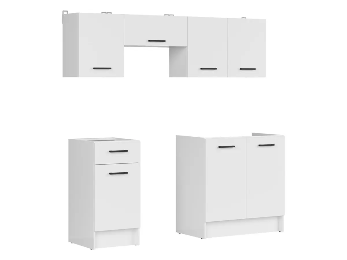 Conjunto de cocina Sara Line 180 cm blanco