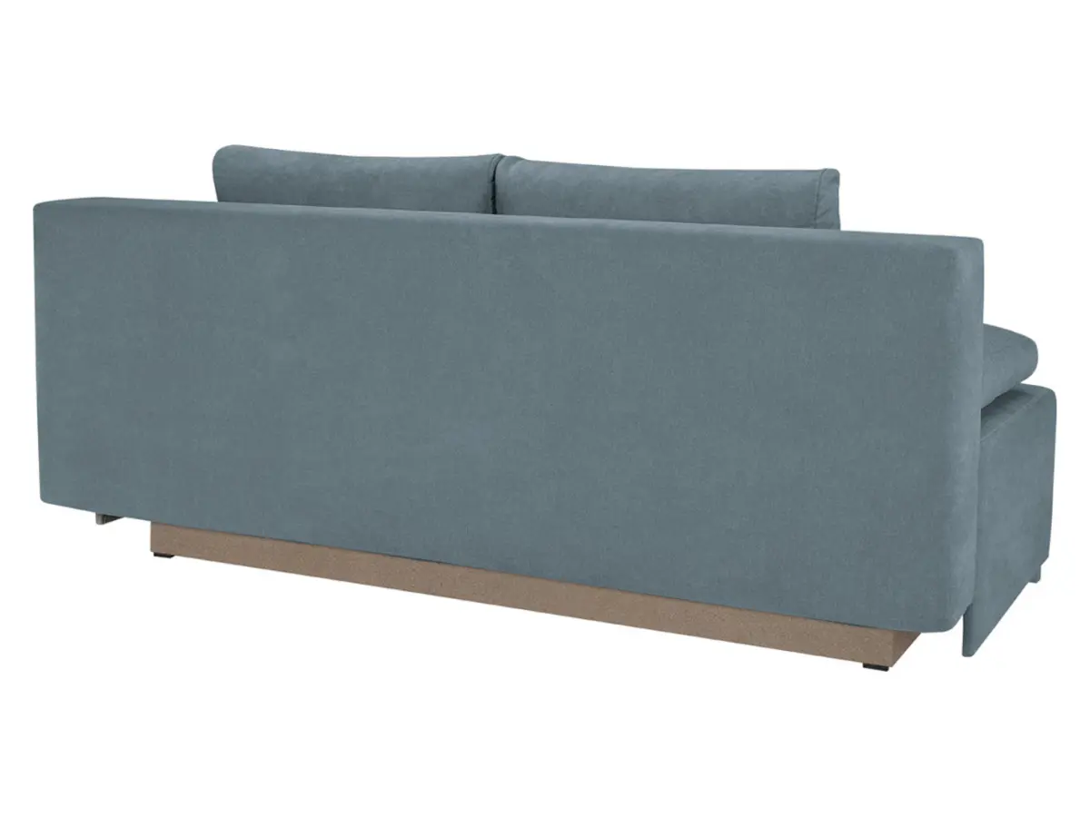 Sofá de tres plazas Street IV plegable con arcón azul