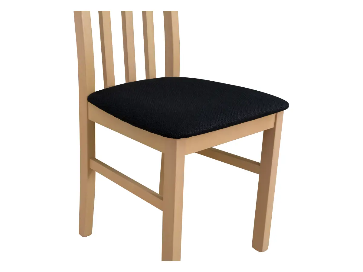 Silla tapizada Ramen negra