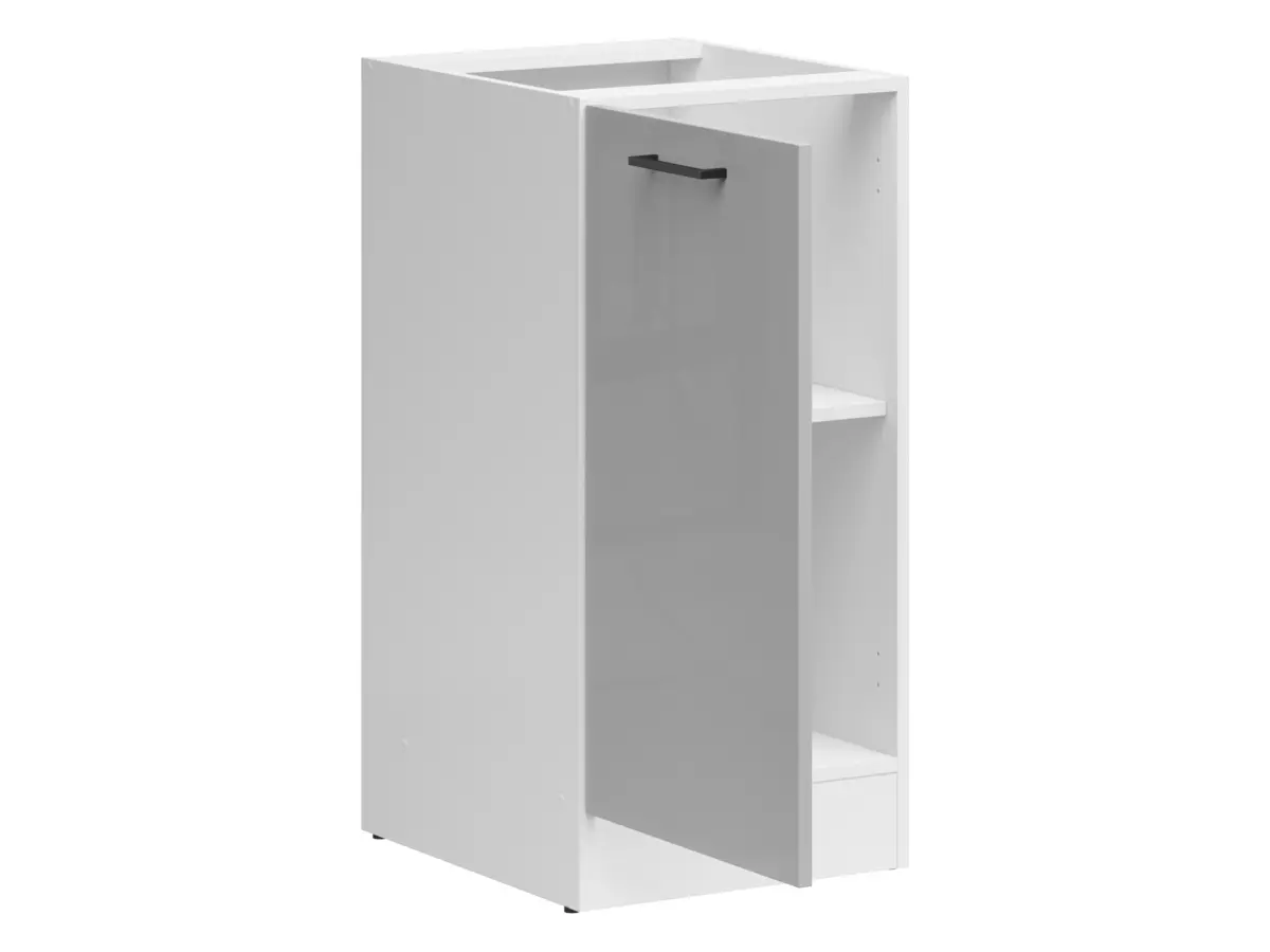 Armario bajo de cocina Junona Line 40 cm izquierdo gris claro brillo