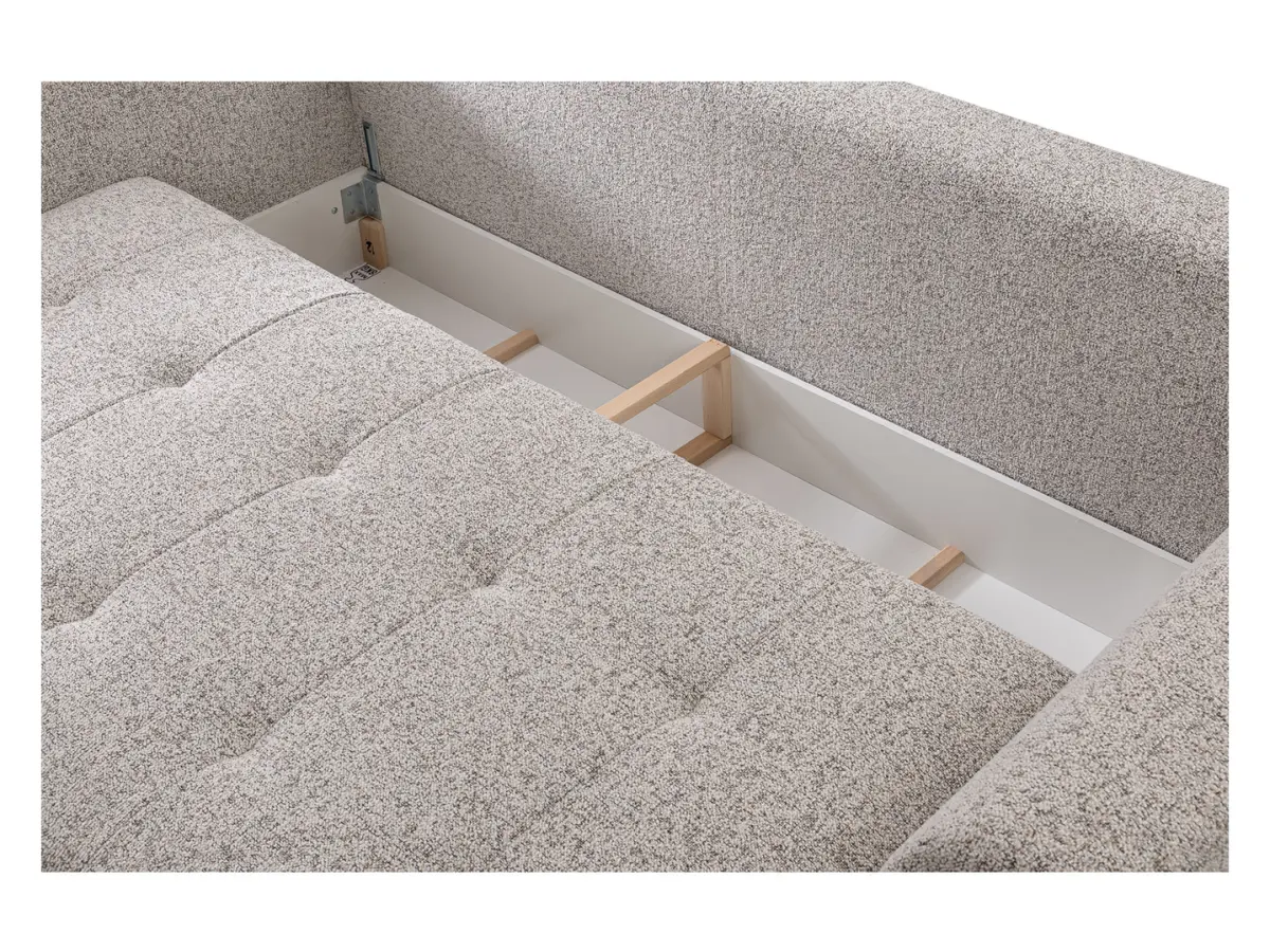 Sofá de tres plazas Royal IV convertible con arcón tejido trenzado beige