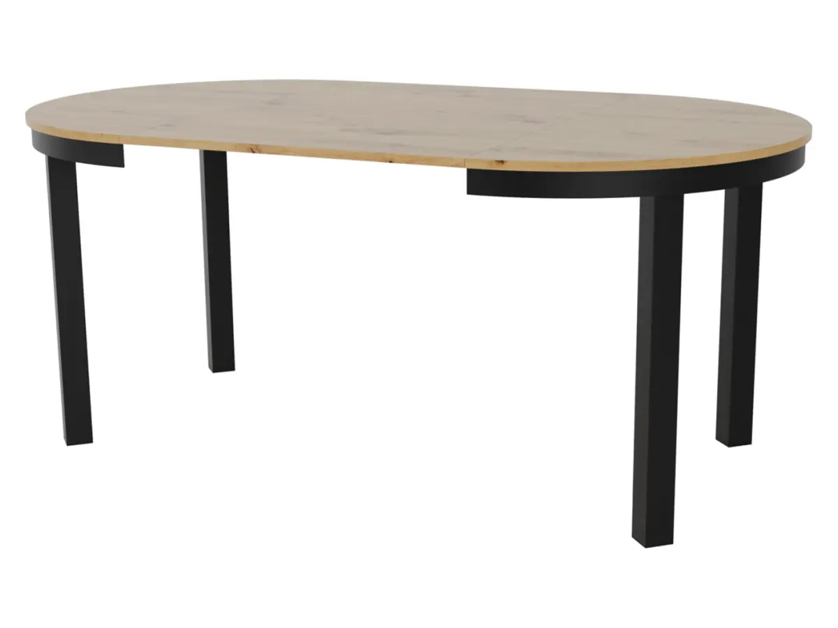 Mesa extensible Bernardin NEO 100-176/76 roble artisan/negro