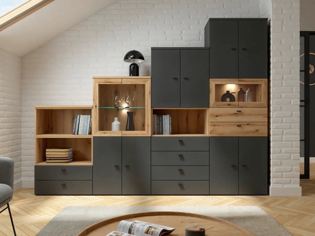 Cómoda System 64 con 2 cajones roble coast evoke