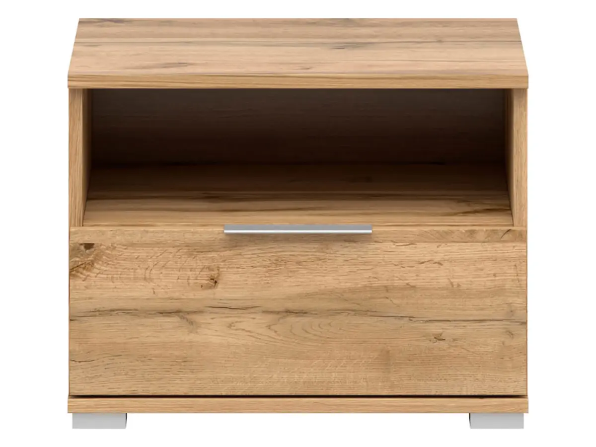 Mesita de noche Zele 50 cm con cajón roble wotan