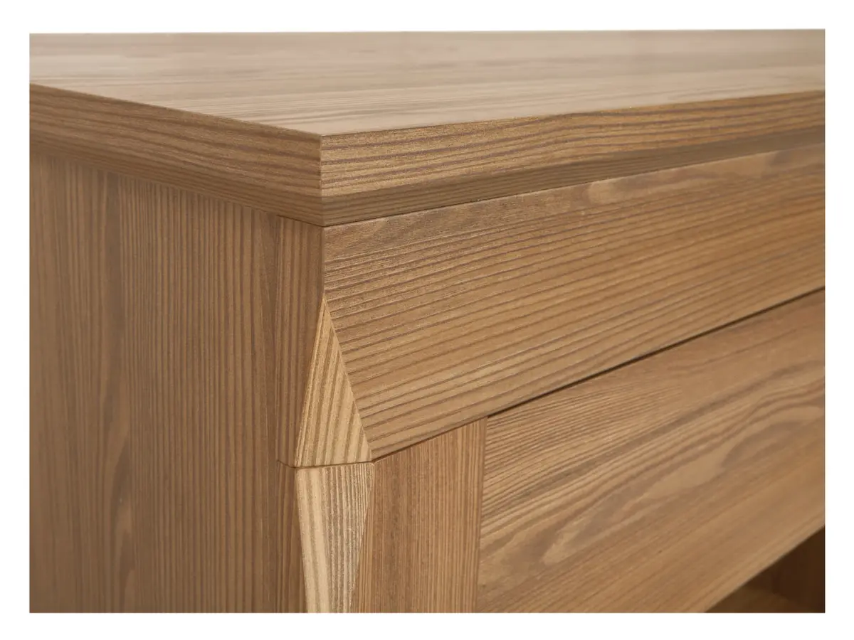 Vitrina Bergen 156 cm con 3 puertas alerce sibiu dorado