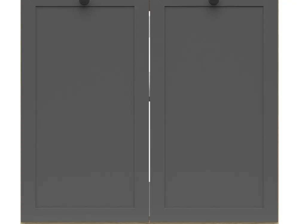 Mueble de cocina bajo fregadero Junona Line 80 cm con 2 puertas roble bernstein/grafito