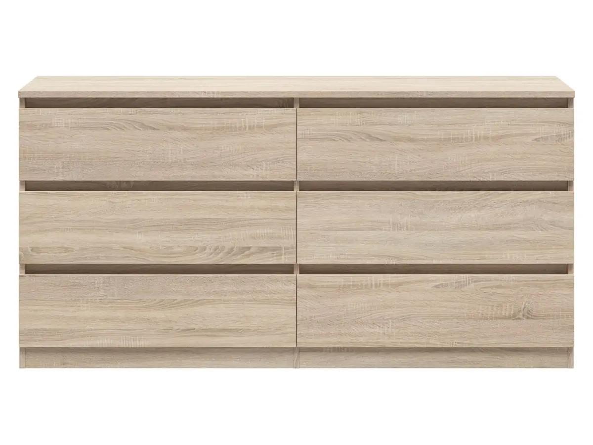 Cómoda Tetrix 150 cm con 6 cajones roble sonoma