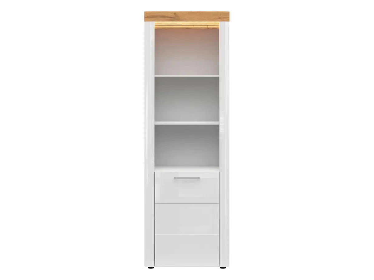 Estantería Horton 68 cm con puertas y 3 estantes blanca