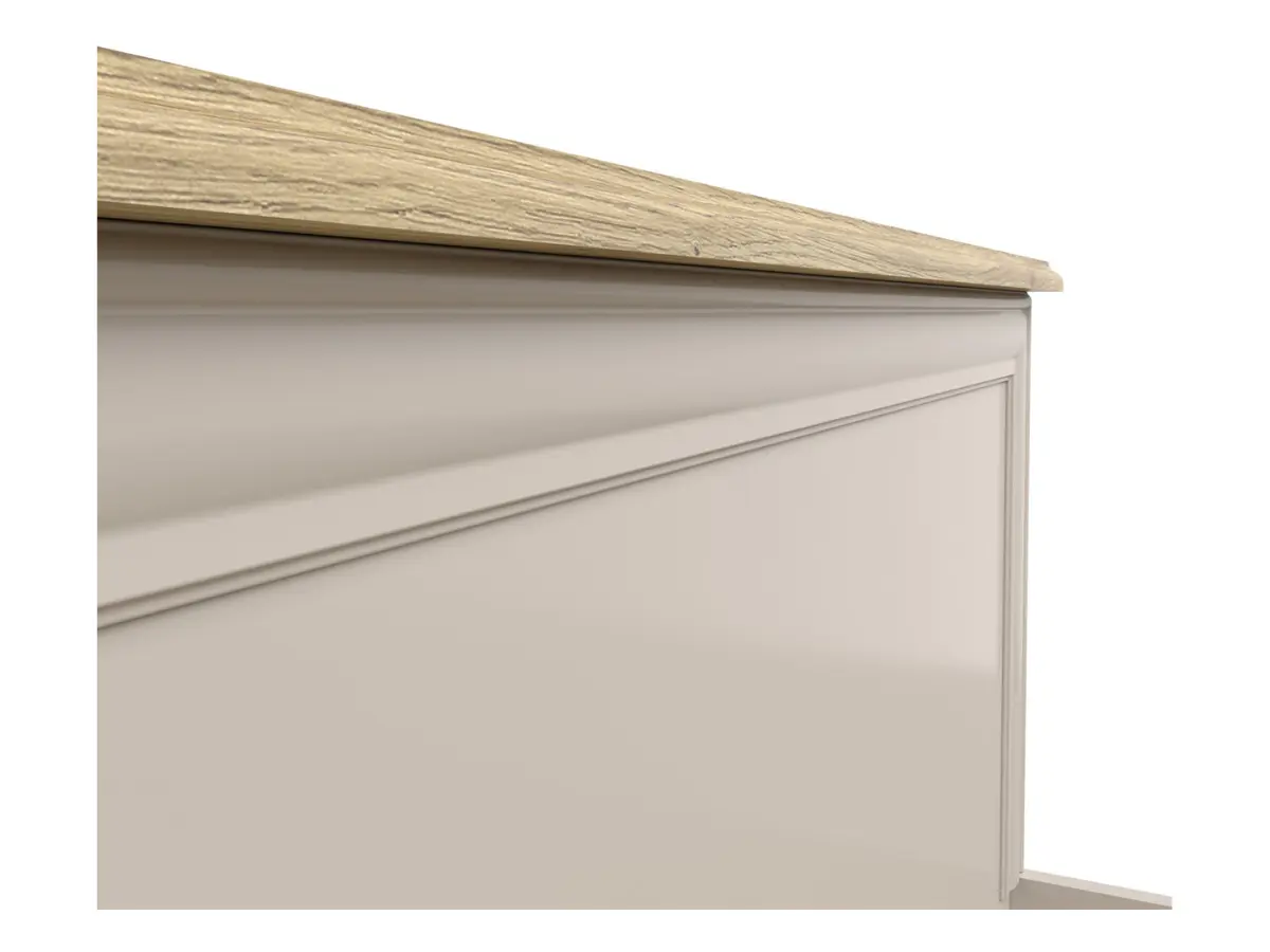 Cama Anga B 160x200 con somier y contenedor cachemira/roble mauvella