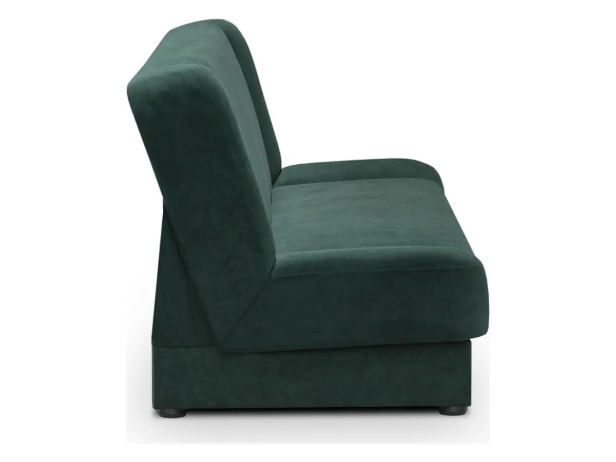 Sofá cama de tres plazas Lami con arcón verde