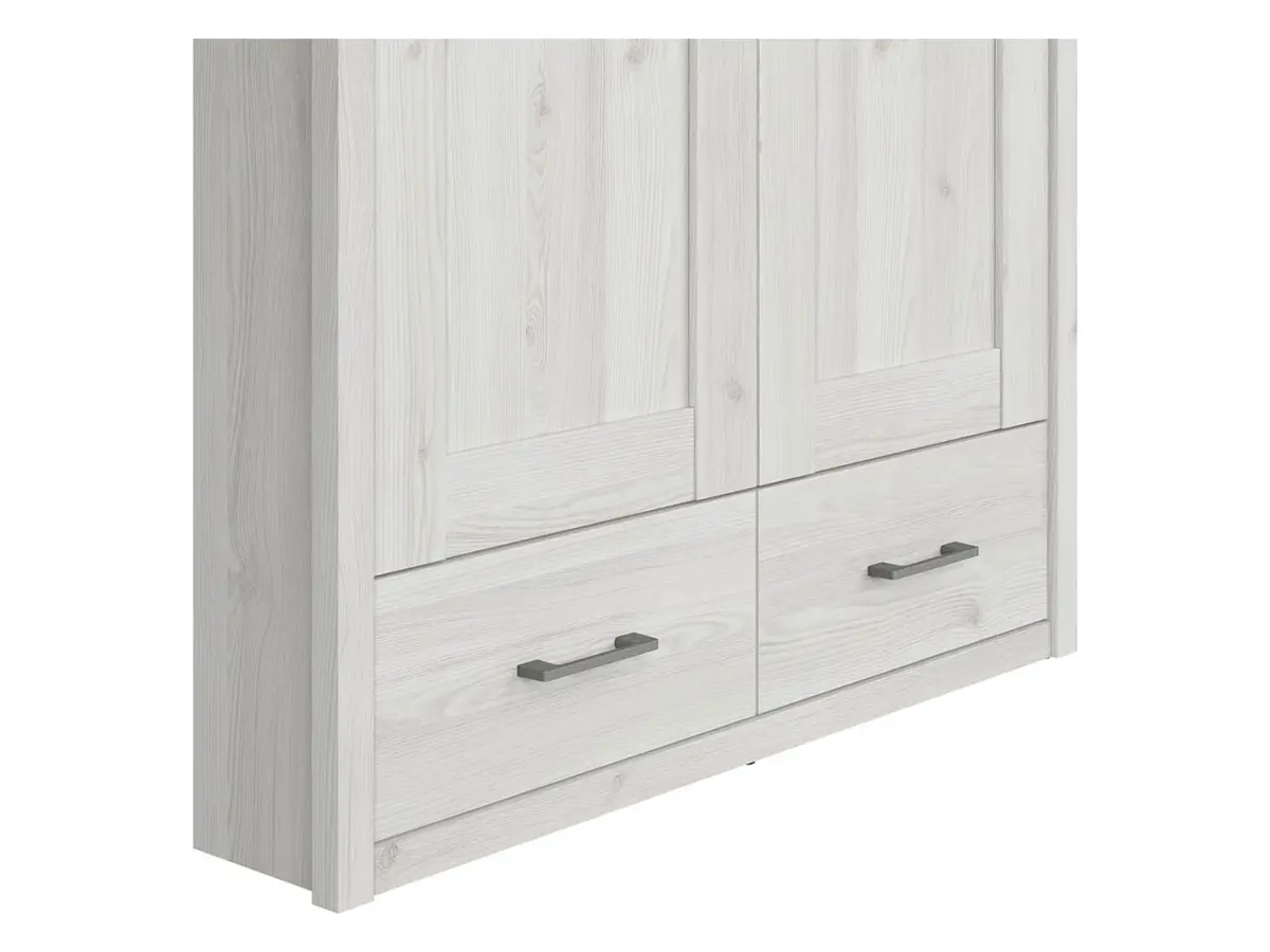 Armario de dos puertas Luca Baby con cajones alerce sibiu claro