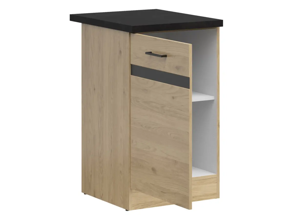 Mueble de cocina inferior Junona Line 50 cm izquierdo roble bernstein con encimera