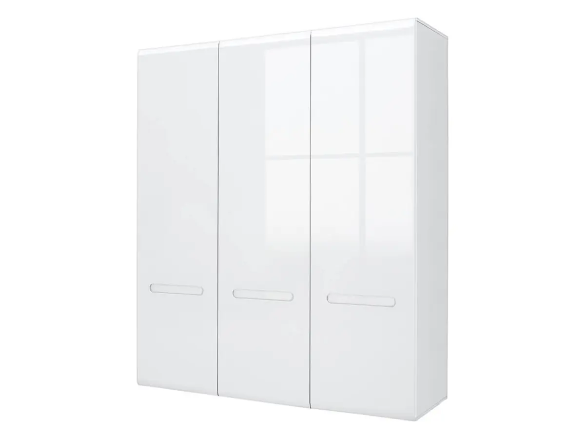 Armario de tres puertas Azteca Trio 180 cm blanco brillo