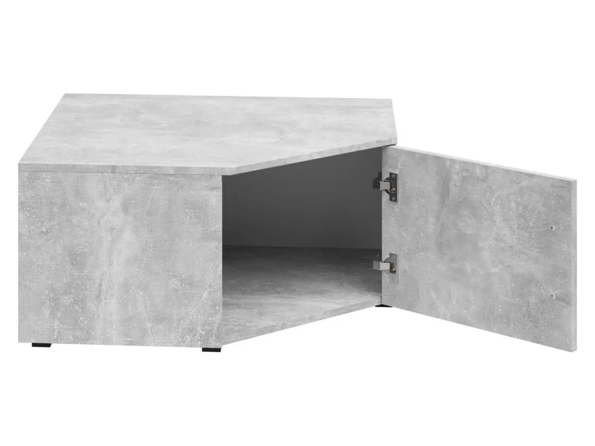 Estantería de esquina MultiDo 71,5x71,5 cm con puertas atelier claro