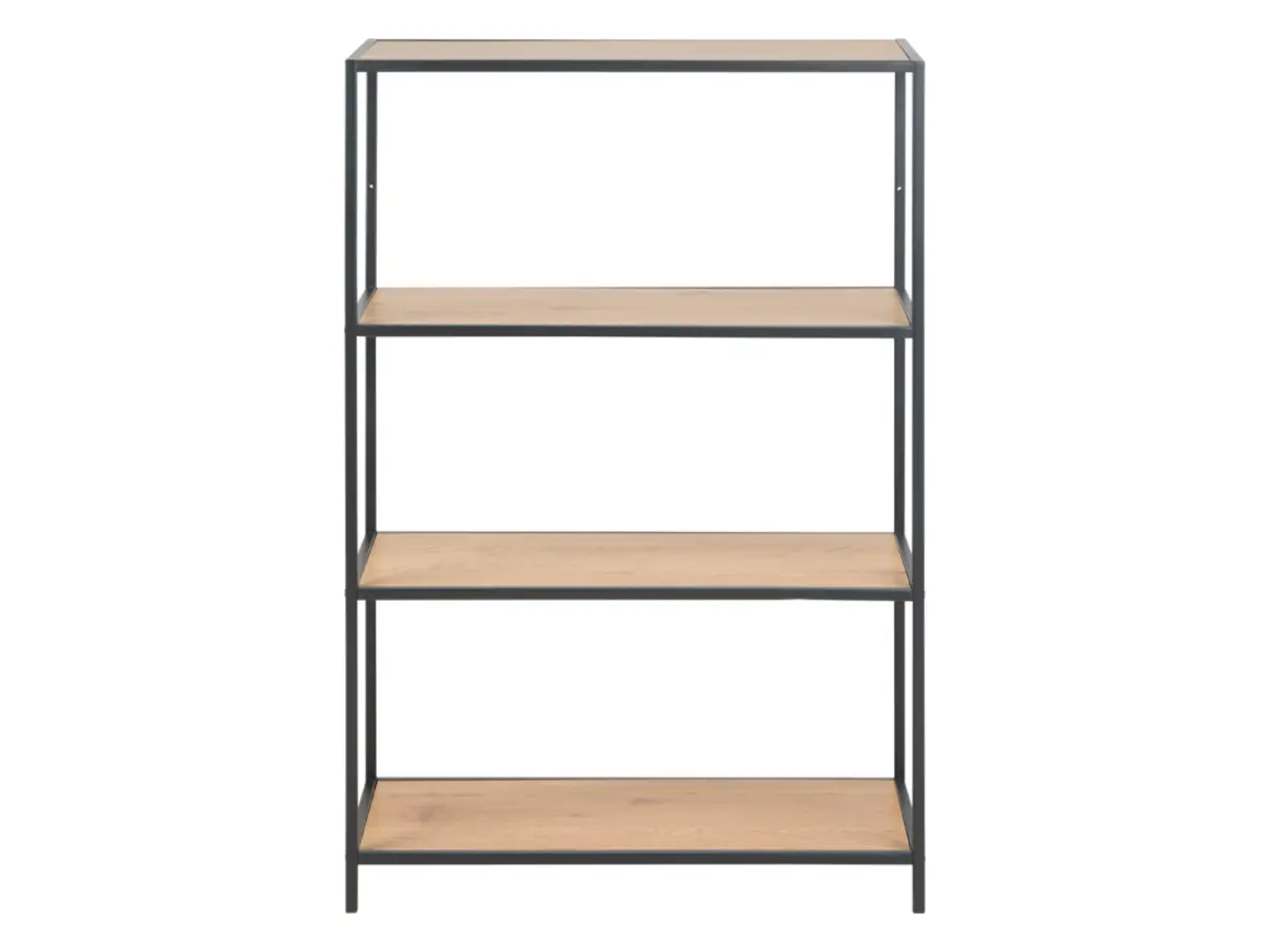 Estantería Seaford 77 cm con 3 estantes roble salvaje mate