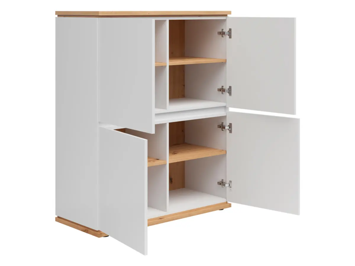 Armario Yamael 100 cm con 4 puertas blanco