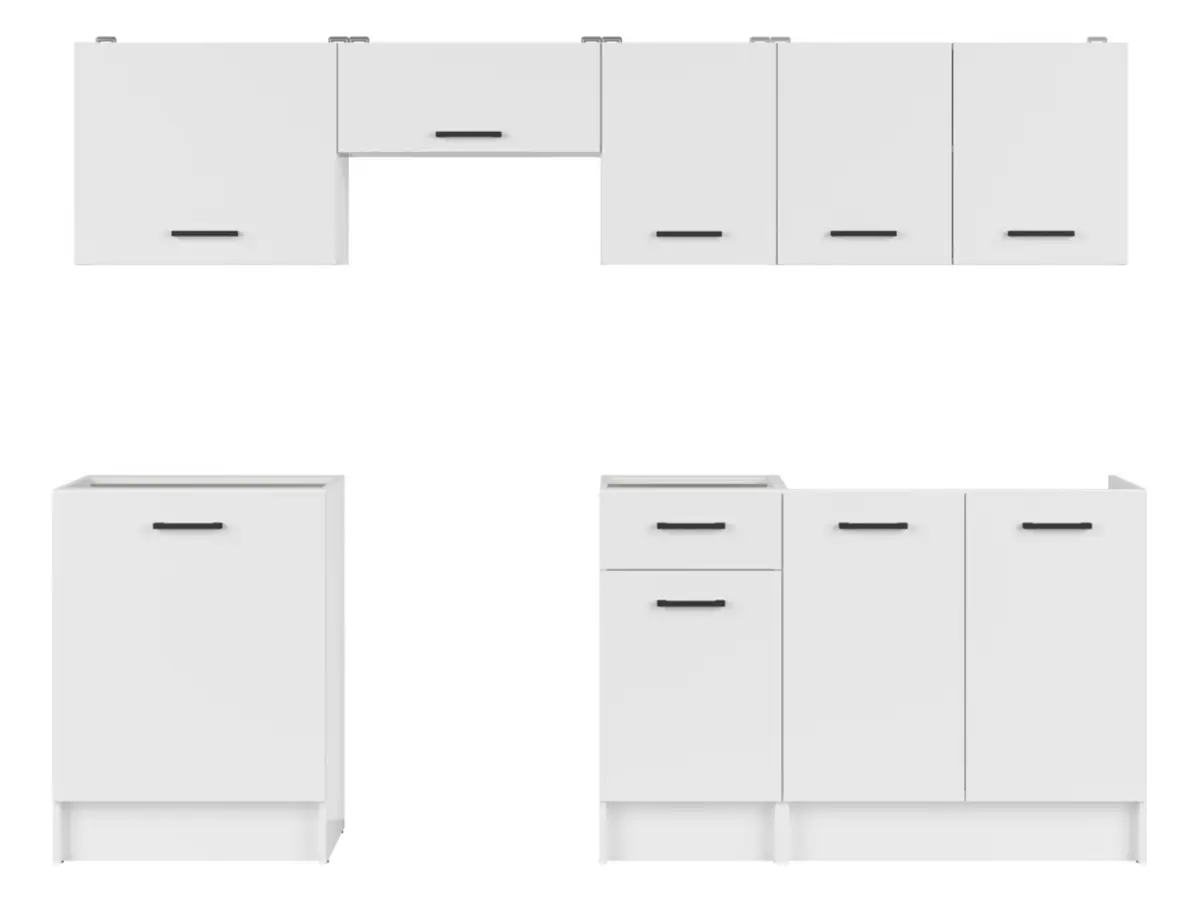 Conjunto de cocina Sara Line 240 cm blanco