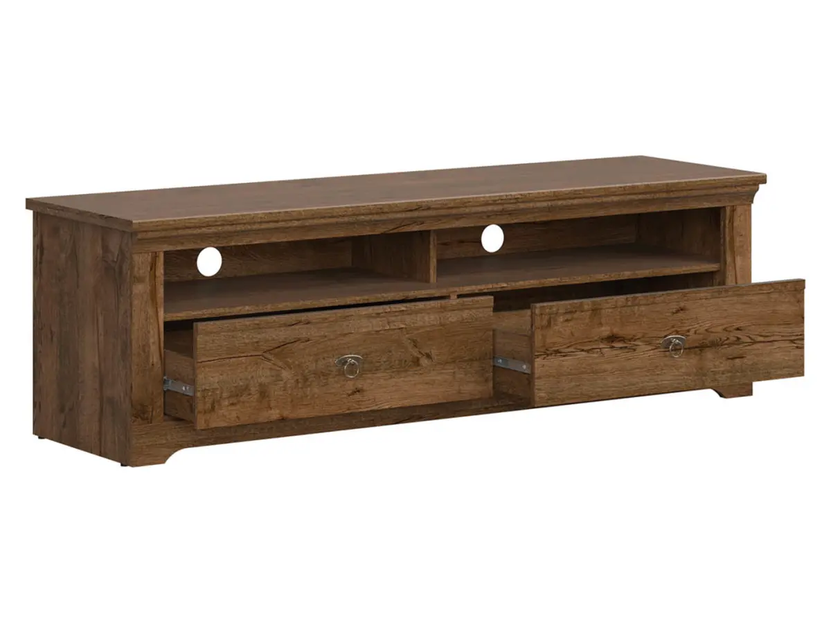 Mueble RTV Patras 153 cm con 2 cajones y un estante roble april